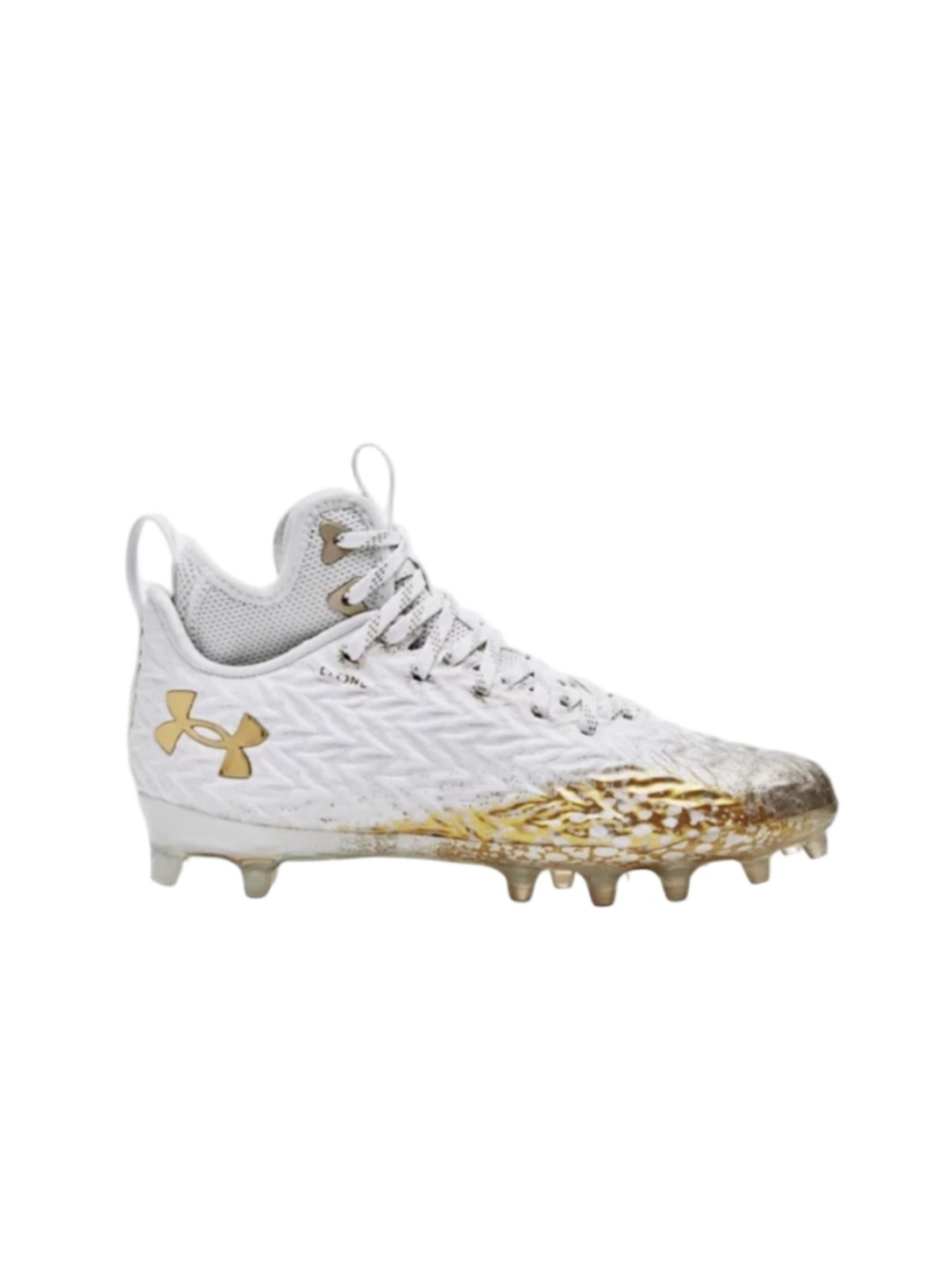 Under Armour Spotlight Clone MC Women Lacrosse Cleats White Gold Size 7.5